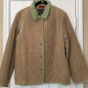 ✅LEATHER COAT JACKET W/POCKETS SZ L